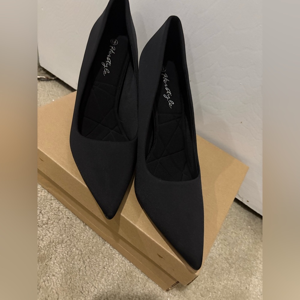Black Pointed Toe Womens 3” Classic Heels